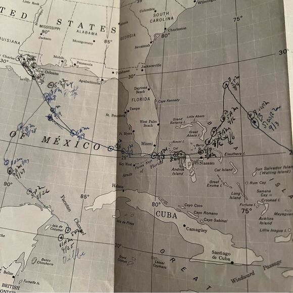 1965 Hurricanes Pamphlet and Hurricane Tracking Chart - Picture 7 of 7